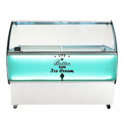 Vitrine réfrigérée de glacier 454 L avec 10 bacs de 5 L - Combisteel - 7472.0105