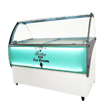 Vitrine réfrigérée de glacier 454 L avec 10 bacs de 5 L - Combisteel - 7472.0105