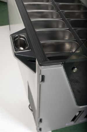 Vitrine réfrigérée de Glacier 630 L avec 16 bacs de 5 litres - Combisteel - 7472.0115