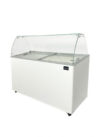 Vitrine réfrigérée de glacier 355 L avec 8 bacs de 5 L - Combisteel - 7472.0130