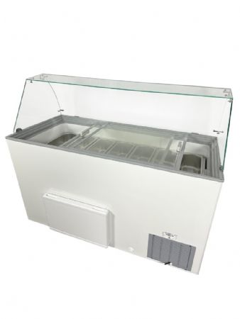 Vitrine réfrigérée de glacier 355 L avec 8 bacs de 5 L - Combisteel - 7472.0130