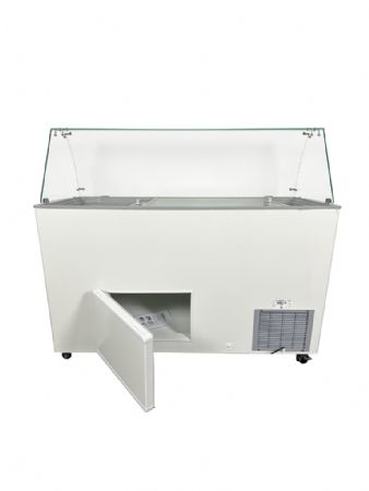 Vitrine réfrigérée de glacier 454 L avec 10 bacs de 5 L - Combisteel - 7472.0135
