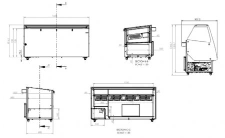 Vitrine réfrigérée de glacier 540 L avec 13 bacs de 5 L - Combisteel - 7472.0145