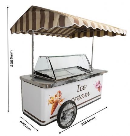 Chariot à glace 9x5L allant de -22 à -15 - 2154x978x2285mm