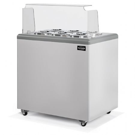 Vitrine réfrigérée de glacier 260 litres pour 6 bacs - Combisteel - 7472.0175