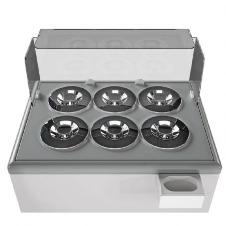 Vitrine réfrigérée de glacier 260 litres pour 6 bacs - Combisteel - 7472.0175