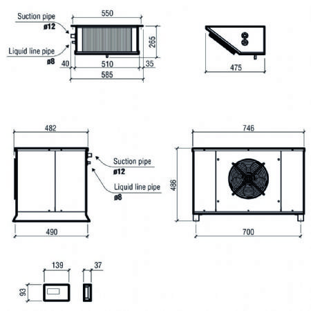 Groupe pour chambre froide positif split 5,59-15,43 m³ - Combisteel - 7480.0005