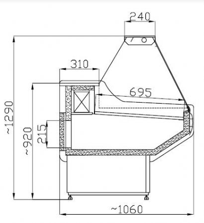 Vitrine réfrigérée snacking 2490 mm positive - Combisteel - 7486.0030