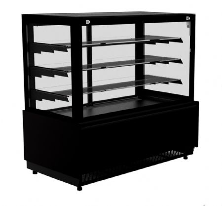 Vitrine réfrigérée panoramique de boulangerie pâtisserie noire positive 1437 mm - Combisteel - 7486.0095