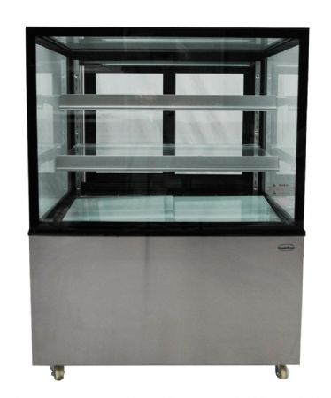 Vitrine réfrigérée panoramique de Boulangerie Pâtisserie 270 L Noire en acier inoxydable positive 900 mm - Combisteel - 7487.0015