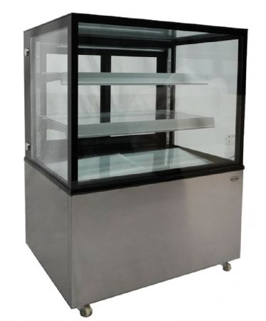 Vitrine réfrigérée panoramique de Boulangerie Pâtisserie 270 L Noire en acier inoxydable positive 900 mm - Combisteel - 7487.0015