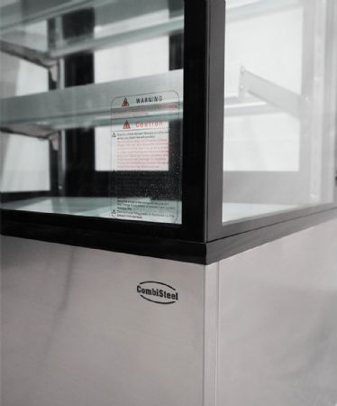 Vitrine réfrigérée panoramique de Boulangerie Pâtisserie 270 L Noire en acier inoxydable positive 900 mm - Combisteel - 7487.0015