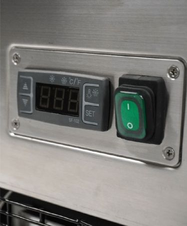 Vitrine réfrigérée panoramique de Boulangerie Pâtisserie 270 L Noire en acier inoxydable positive 900 mm - Combisteel - 7487.0015