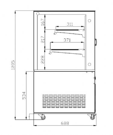 Vitrine réfrigérée panoramique positive noire et acier inoxydable 1500x675x1210 mm - Combisteel - 7487.0025