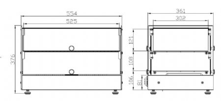 Vitrine chaude 50 L positive monophasé - Combisteel - 7487.0125