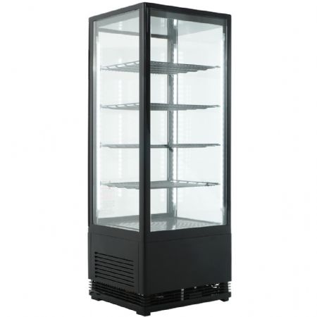 Vitrine réfrigérée panoramique positive noire 428x386x1110 mm - Combisteel - 7487.0180