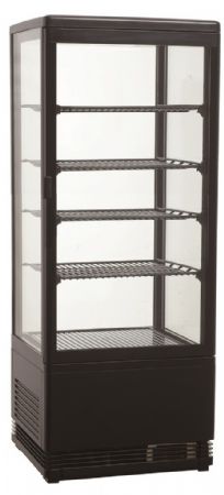 Vitrine réfrigérée panoramique positive noire 428x386x1110 mm - Combisteel - 7487.0180