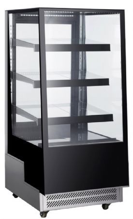 Vitrine réfrigérée panoramique positive noire 650x805x1445 mm - Combisteel - 7487.0220
