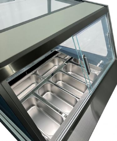 Vitrine réfrigérée de glacier avec 6 bacs de 5 litres - Combisteel - 7487.0250