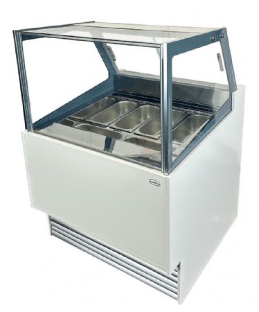 Vitrine réfrigérée de glacier avec 6 bacs de 5 litres - Combisteel - 7487.0250 Vitrine réfrigérée de glacier avec 6 bacs de 5 litres - Combisteel - 7487.0250