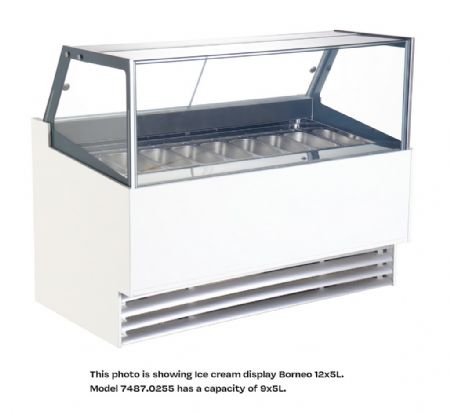 Vitrine réfrigérée de glacier pour 9 bacs de 5 litres - Combisteel - 7487.0255 Vitrine réfrigérée de glacier pour 9 bacs de 5 litres - Combisteel - 7487.0255