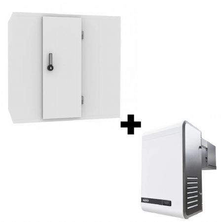 Chambre froide avec groupe positif intégré panneaux 80 mm température -5/+15°C 1800x2100x2010 mm Chambre froide avec groupe positif intégré panneaux 80 mm température -5/+15°C 1800x2100x2010 mm