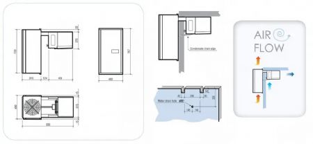 Chambre froide n�gative avec groupe frigorifique panneaux 80 mm temp�rature -18/-25�C 1800x2100x2010 mm