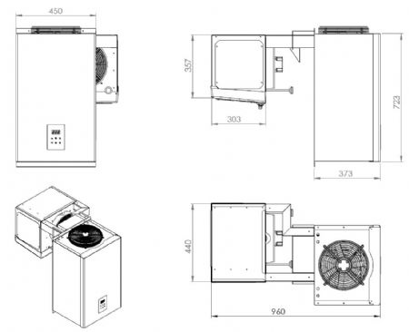 Groupe pour chambre froide positif monobloc 6,6-9 m³ - Combisteel - 7489.0410