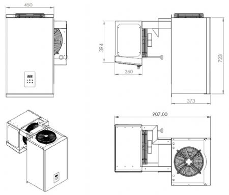 Groupe pour chambre froide négatif monobloc 4,1-6,5 m³ - Combisteel - 7489.0430