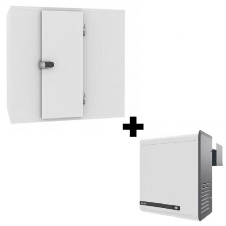 Chambre froide n�gative panneaux iso 80 mm temp�rature -25/-10�C dimensions 2100x2100x2200 mm