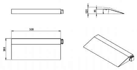 Rampe d accès automatique 120MM - Combisteel - 7489.1305