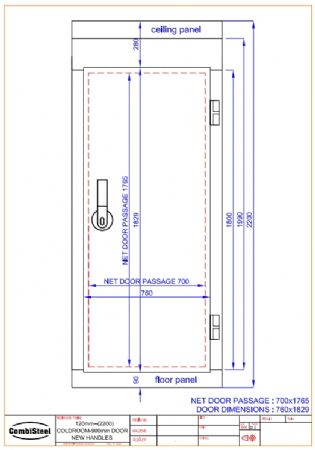 Chambre froide sans groupe 120 mm 2100x2100x2200 mm - Combisteel - 7489.2065