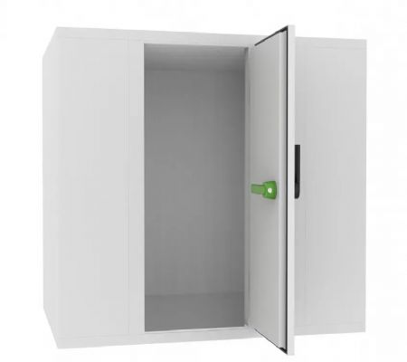 Chambre froide positive r�gl�e sur 0/+5�C et isolation 120 mm 2100x3000x2200 mm
