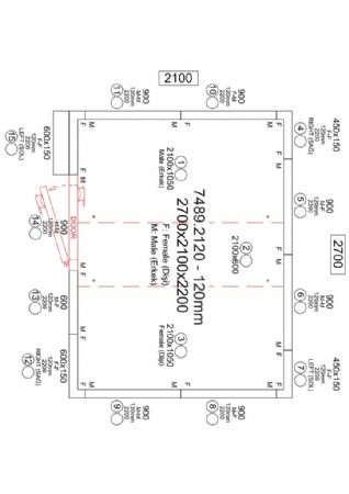 Chambre froide professionnelle 2700x2100x2200 - isolation 120 mm