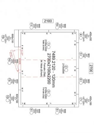 Chambre froide compl�te n�gative panneaux iso 120 mm temp�rature -25/-10�C et 2700x2100x2200 mm