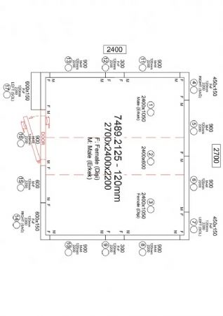 Chambre froide positive r�gl�e sur 0/+5�C et panneaux iso 120 mm 2700x2400x2200 mm