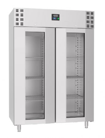 Armoire réfrigérée négative 2 portes vitrées en acier inoxydable 1400 L - Combisteel - 7489.5035
