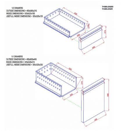 Soubassement réfrigéré 2 portes pleines 180 L positif - Combisteel - 7489.5075