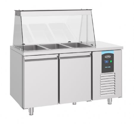 Saladette professionnelle 2 portes 3x 1/1gn