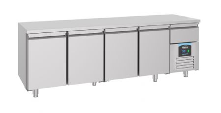 Table desserte réfrigérée 4 portes pleines 1 tiroir 632 L positive - Combisteel - 7489.5167