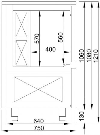Cellule de refroidissement 25 kg 7 niveaux GN 1/1 - Combisteel - 7489.5210