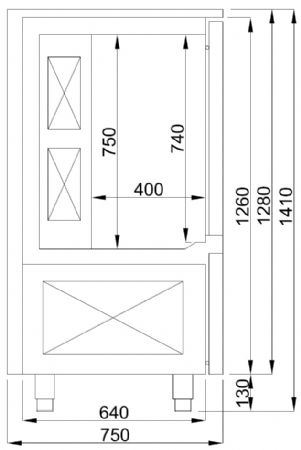 Cellule de refroidissement 10 niveaux GN 1/1 - Combisteel - 7489.5215