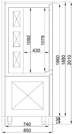 Cellule de refroidissement 15 niveaux GN 1/1 - Combisteel - 7489.5217