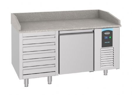 Meuble à pizza 1 porte pleine 5 tiroirs positif - Combisteel - 7489.5230 Meuble à pizza 1 porte pleine 5 tiroirs positif - Combisteel - 7489.5230