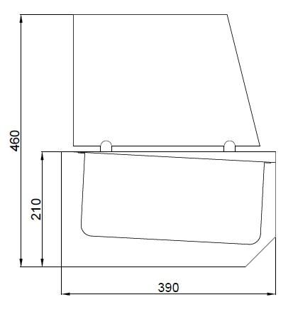 Saladette à poser positive 10 bacs GN 1/3 - Combisteel - 7489.5245