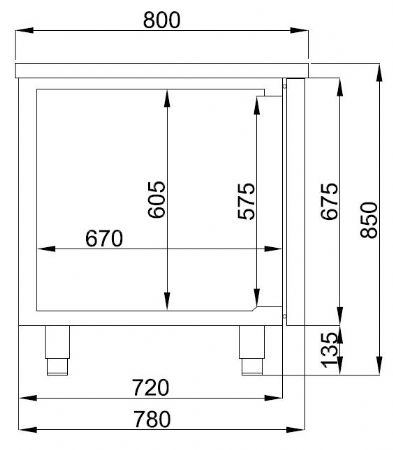 Tour réfrigéré pâtissier 3 portes positif 615 L - Combisteel - 7489.5255