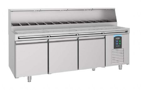 Meuble à pizza 3 portes pleines positif 720 L - Combisteel - 7489.5305
