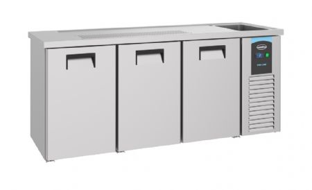 Arrière-bar 3 portes pleines positive - Combisteel - 7489.5330 Arrière-bar 3 portes pleines positive - Combisteel - 7489.5330