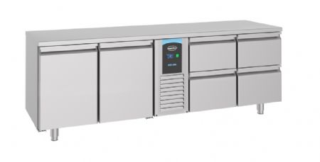 Table desserte réfrigérée 2 portes pleines 4 tiroirs 632 L - Combisteel - 7489.5370