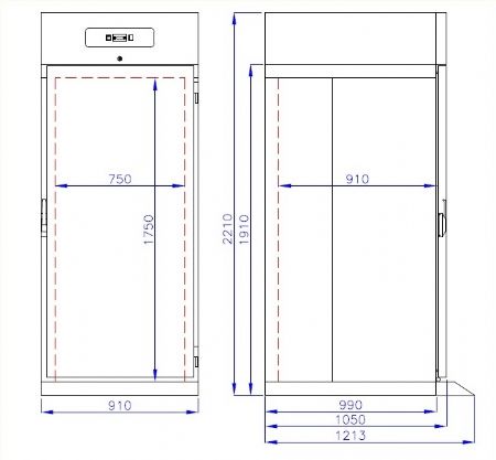 Armoire congélateur professionnelle 1 porte pleine 700 L - Combisteel - 7489.5440